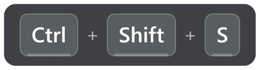 Phím đang bấm hiện trên video: Ctrl + Shift + S